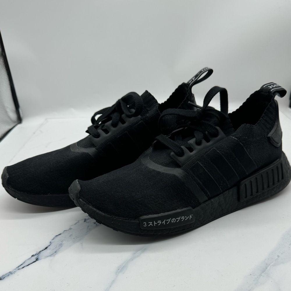 adidas NMD R1 Primeknit Triple Black Japan Size 8.5